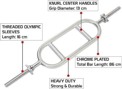 Triceps Barbell Bar - Olympic Weight Lifting Bar (30mm) with Spring