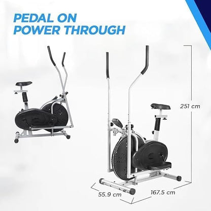 2-in-1 Multi-Function Cross Trainer & Exercise Bike
