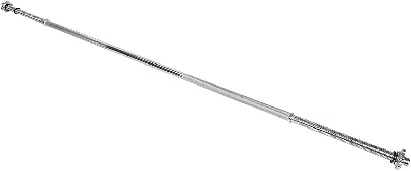 84-Inch Threaded Chrome Weight Lifting Bar