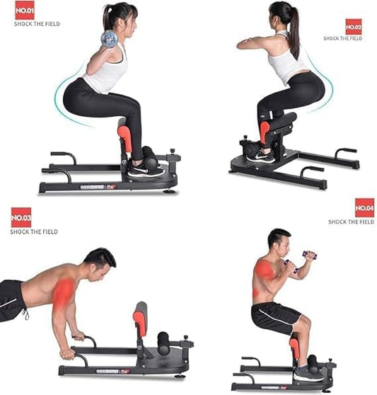 3-in-1 Padded Push Up Sit Up Deep Sissy Squat Machine