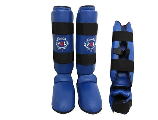 Shin Instep Guard XS S M L XL Blue Red Protective Gear For Sports Kickboxing Wrestling Martial Arts Karate Sparring Training Ideal for Men and Women(SI-1115) | Ideal for All Surfaces, Kids & Adults