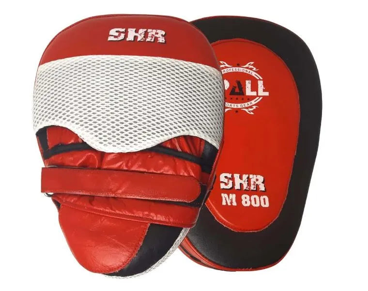 focus pad red blue curved punching mitt for kickboxing muay thai mma martial art ufc karate boxing gym practice training ideal for kids men & women(si-1060) | ideal for all surfaces, kids & adults