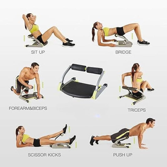Ab Machine - Adjustable Sit Up Abdominal Exercise Equipment for Total