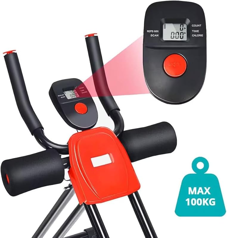 ab machine - adjustable abdominal workout equipment with lcd monitor