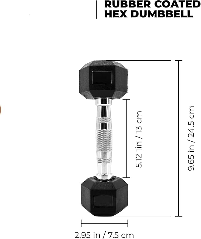 9kg hex dumbbells (pair)