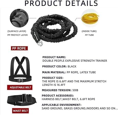 6.6ft resistance explosive training rope