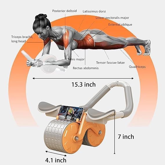 ab abdominal roller wheel with ergonomic elbow support