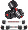 40kg Adjustable Dumbbell & Barbell Set with Gym Gloves