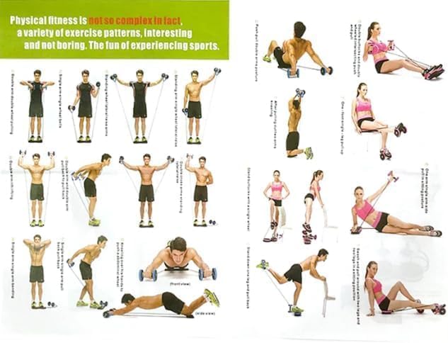 Multi-Functional Abdominal Resistance Pull Rope Roller Tool