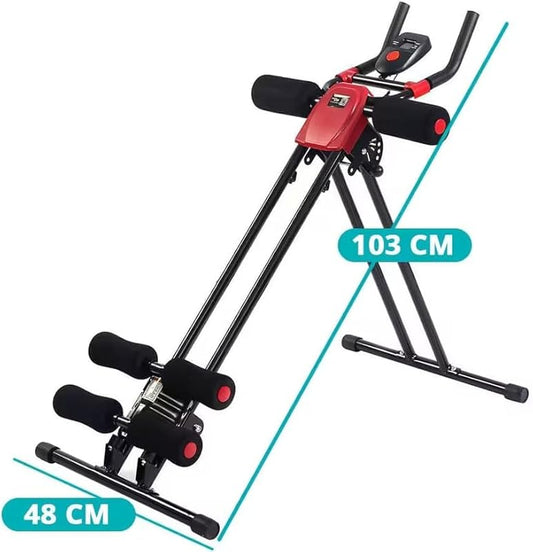 Ab Machine - Adjustable Abdominal Workout Equipment with LCD Monitor