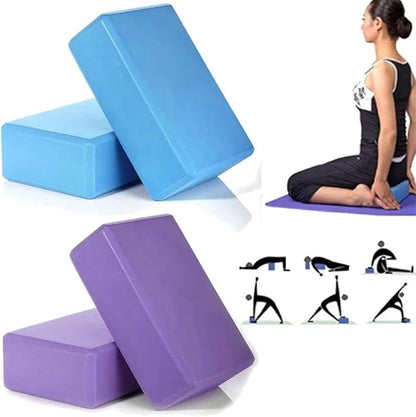 Premium Yoga Block Set (Blue)
