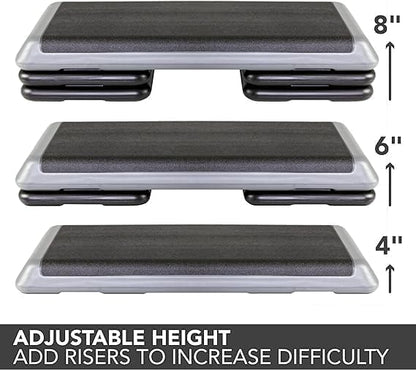 Adjustable Aerobic Step Platform with 4 Risers