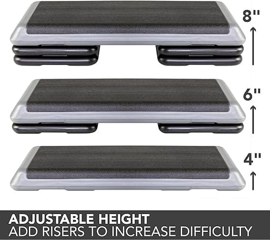 Adjustable Aerobic Step Platform with 4 Risers