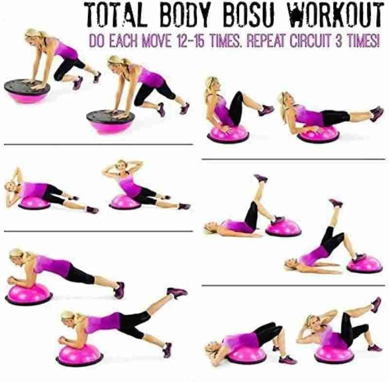 yoga ball balance trainer with resistance bands (58cm)