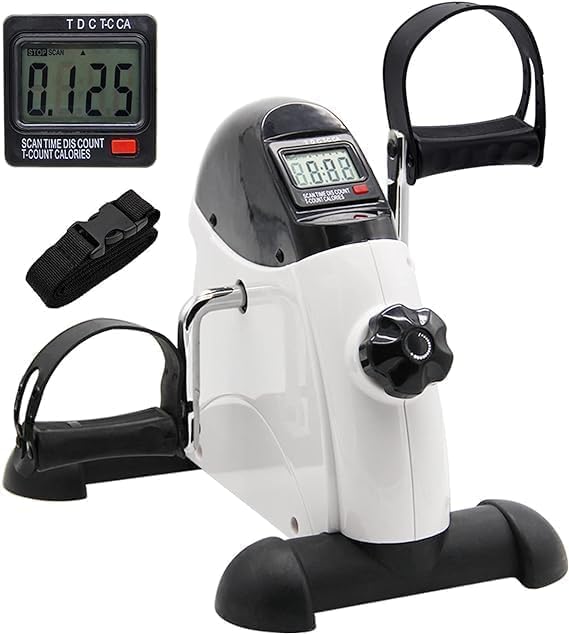 portable under desk exercise pedal bike for legs & arms