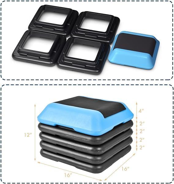 adjustable aerobic step platform