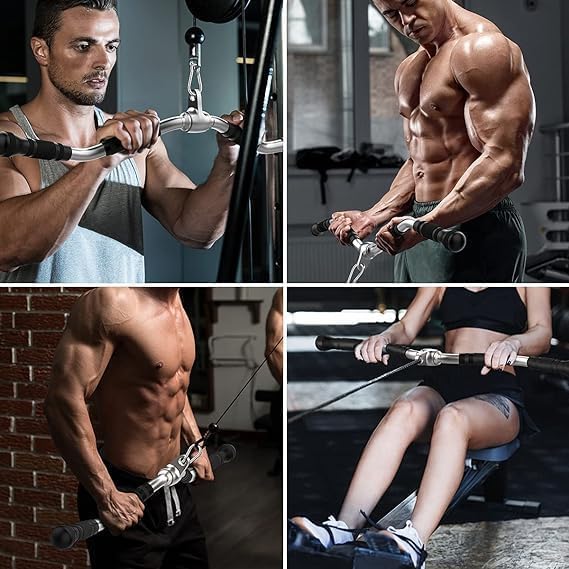 Curl LAT Bar - 70cm Rotating Cable Machine Attachment