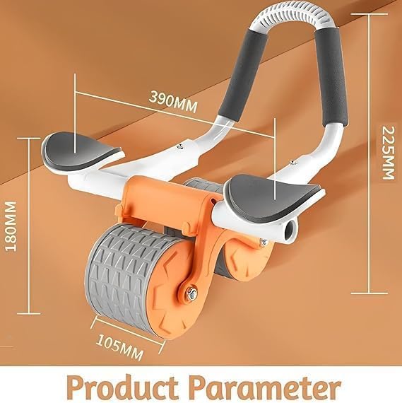 2-in-1 ab roller wheel with mobile holder & timer