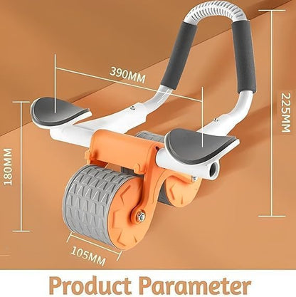 2-in-1 Ab Roller Wheel with Mobile Holder & Timer