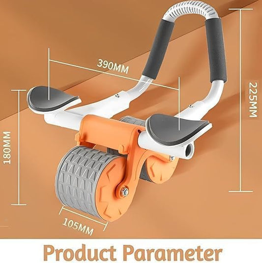 2-in-1 Ab Roller Wheel with Mobile Holder & Timer