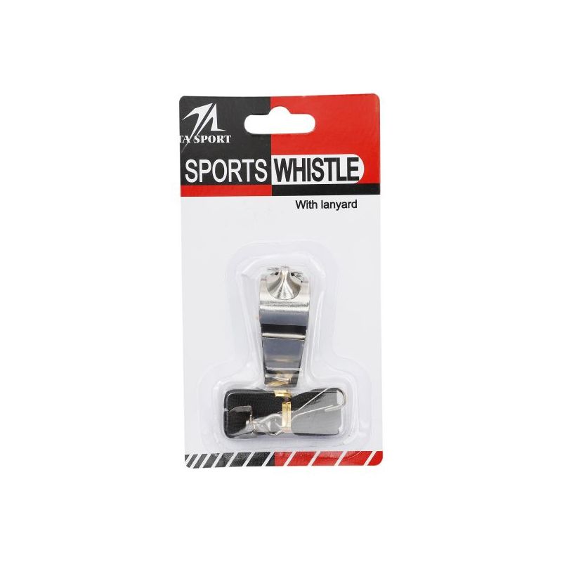 TA Sport Metal Whistle with Lanyard – RM021  Durable Sports & Safety Whistle 1 Piece in Blister Pack