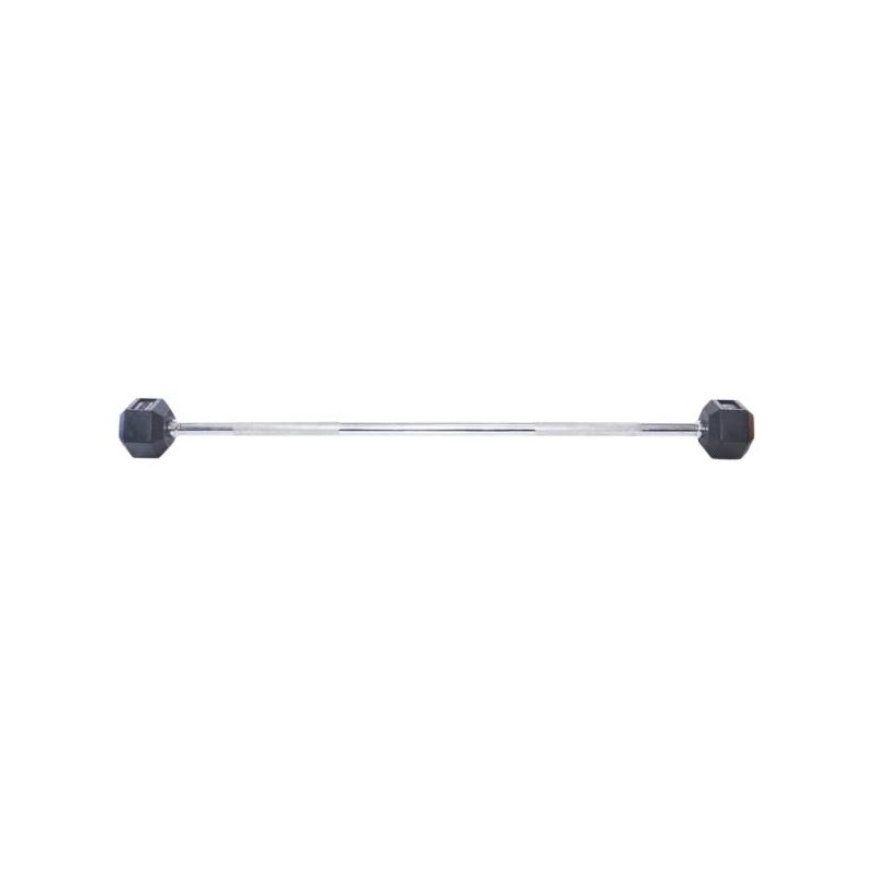 Rubber Hex Barbell Db401 W/Straight Bar 30 Kg
