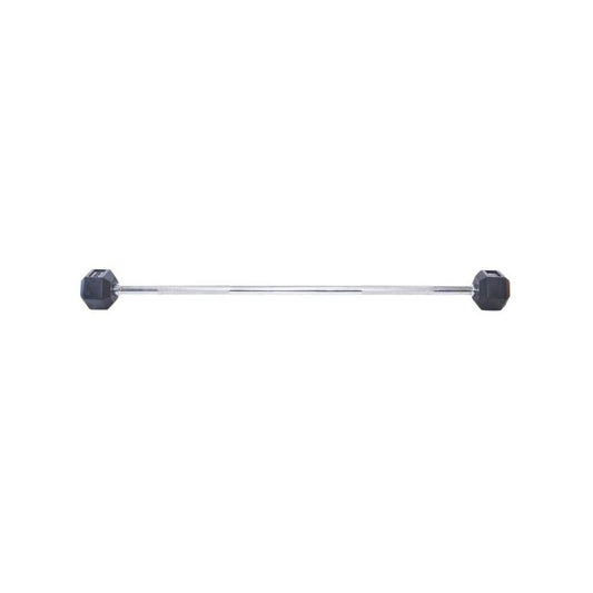 Rubber Hex Barbell Db401 W/Straight Bar 30 Kg