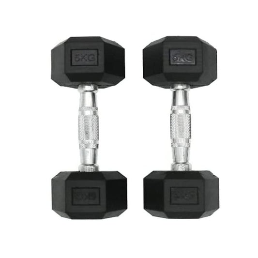 Ta Sport Db2121 Hex Vinyl Dipping Dumbbell 5Kg X 2Pc Black