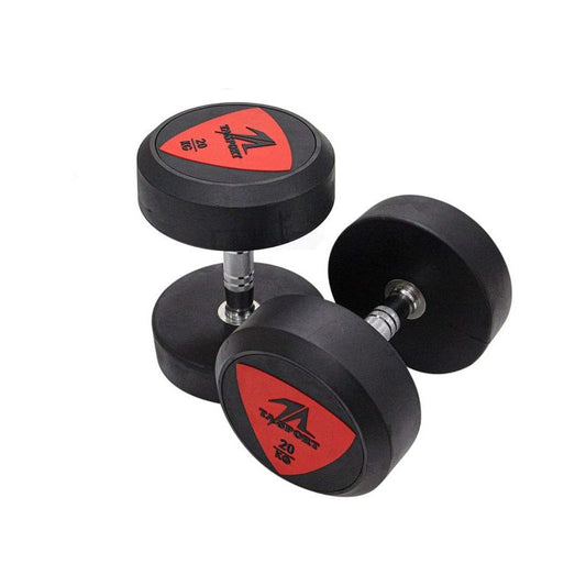 Deluxe Rubber Dumbbell-20.0Kg Ls2023 Black