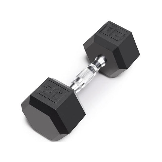 Ta Sport Db6101 Rubber Hex Dumbell 20Lbs Black