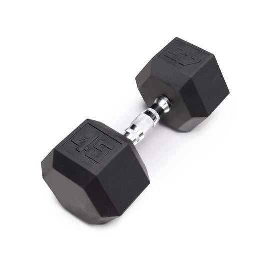 Ta Sport Db6101 Rubber Hex Dumbell 45Lbs Black