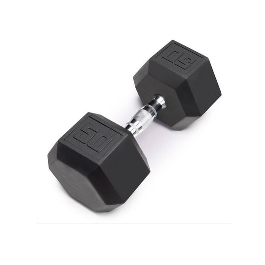 Ta Sport Db6101 Rubber Hex Dumbell 50Lbs Black