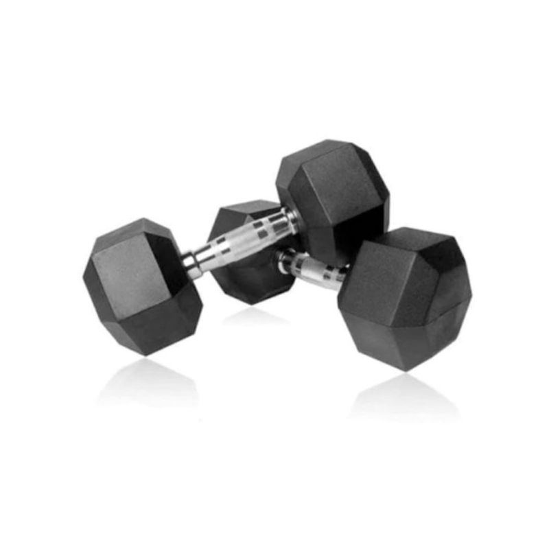 Ta Sport Db6101 Rubber Hex Dumbell 55Lbs Black