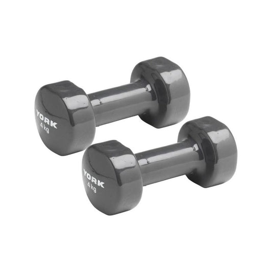 York Fitness Vinyl Dumbbell 4Kg Gray 1676