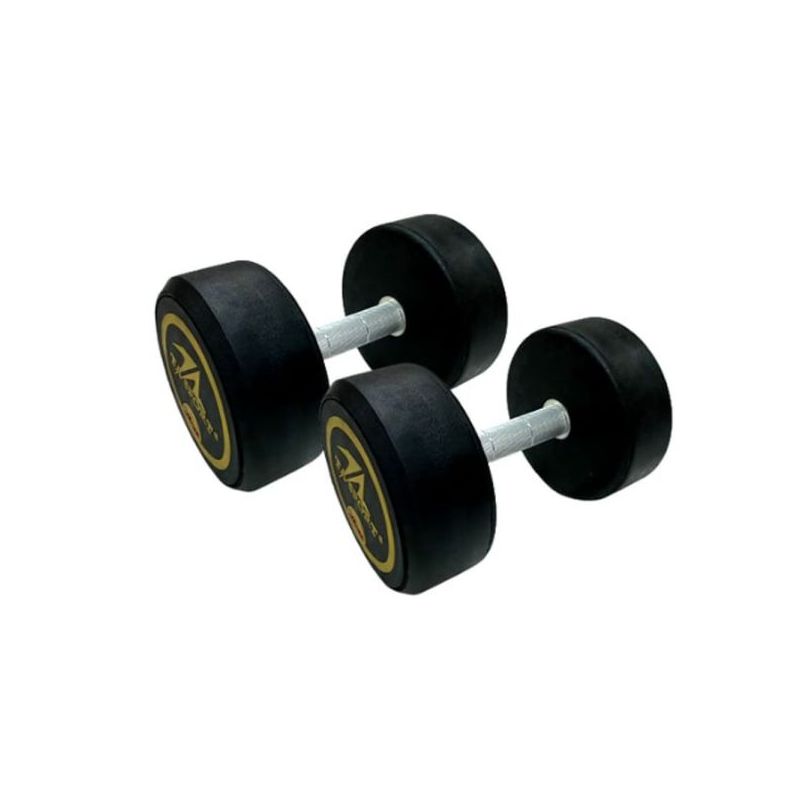 ta sports rubber round dumbbell dhrd6 30kg black