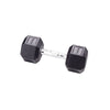 YORK Rubber Hex Dumbbell 35kg Black