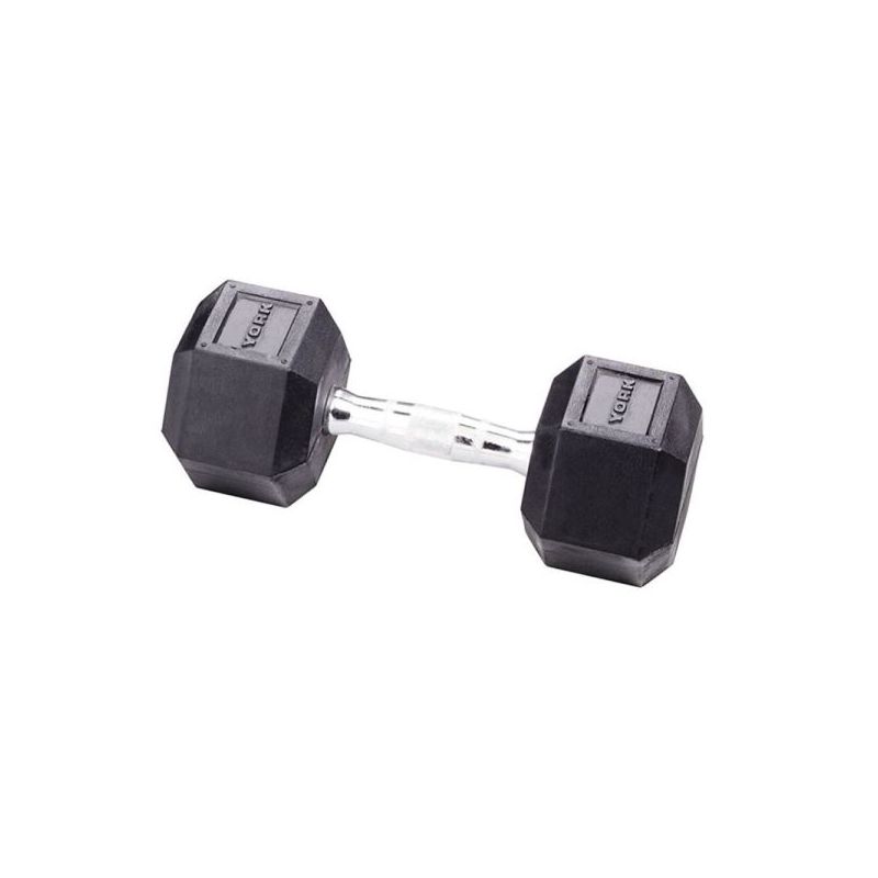 Rubber Hex Dumbbell 35 Kg Black