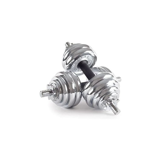 York Dark Grey Painted Chrome Dumbell Set 30Kg Ykpd30