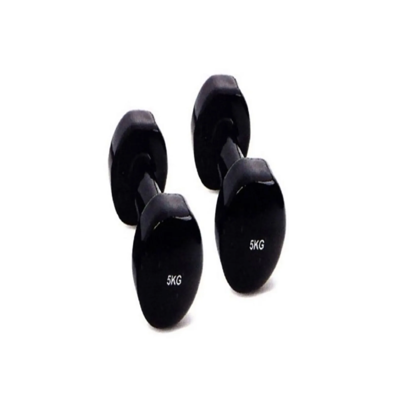 vinyl dumbbells 5kg black ir92005 