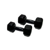 YORK Hex Vinyl Dumbbell 4kg Black Db2121