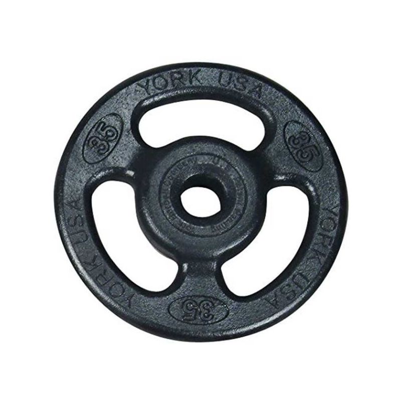 york weight plate 35lb rubber iso grip, 29024