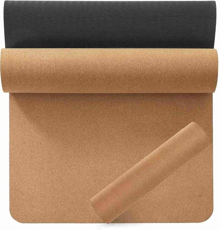 cork & tpe yoga mat | extra long non-slip eco-friendly mat | 4mm