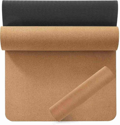 Cork & TPE Yoga Mat | Extra Long Non-Slip Eco-Friendly Mat | 4mm