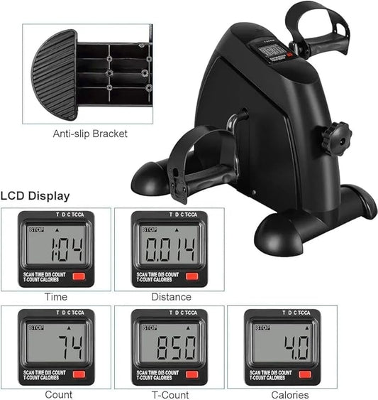 Under Desk Mini Exercise Bike with Digital Display