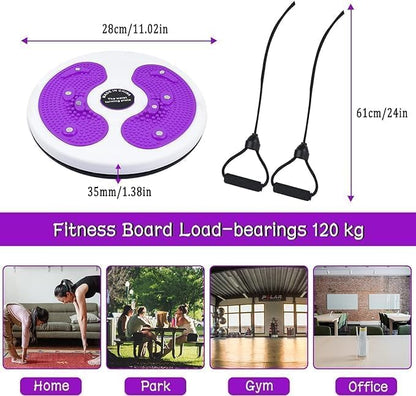 Multi-Functional Balance Board with Twist Waist Disc & Resistance