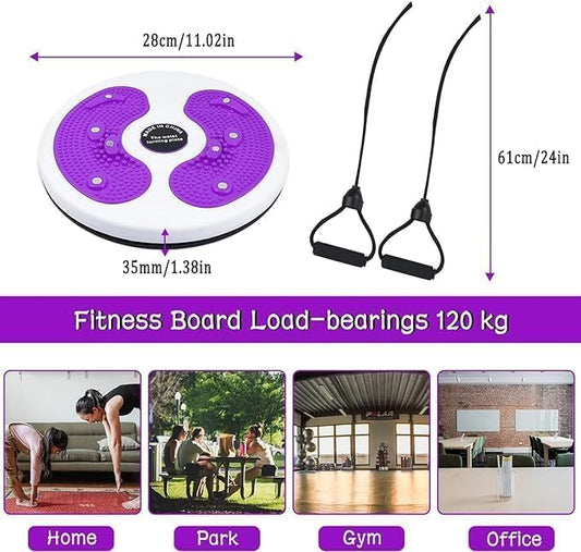 Multi-Functional Balance Board with Twist Waist Disc & Resistance
