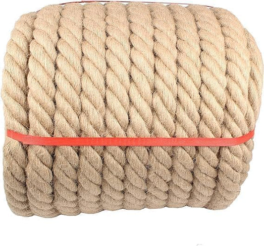 Twisted Manila Rope - 1 Inch Thick, 25 Meters