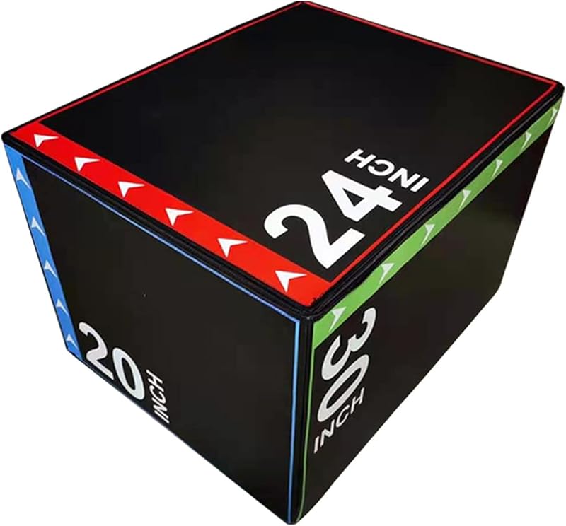 3-in-1 extra firm foam plyometric jump box (20"x24"x30")