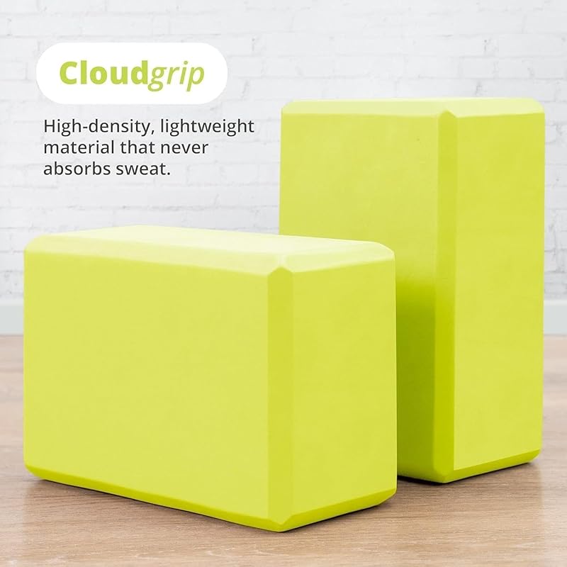 Premium Yoga Block Set (Lime Green)