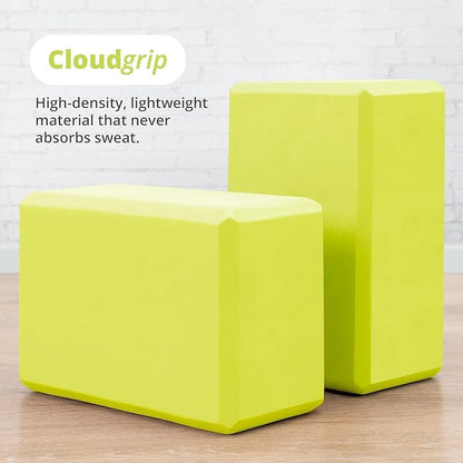 Premium Yoga Block Set (Lime Green)